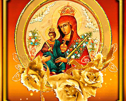 Икона Пресвятой Богородицы Неувядаемый Цвет