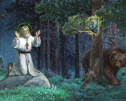 Серафим Саровский икона на дереве