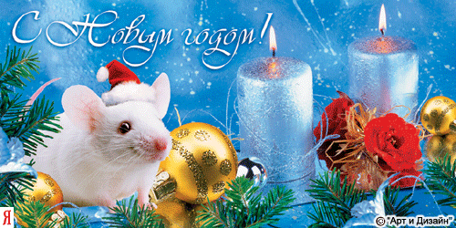 Открытка с новым годом крысы - Крысы