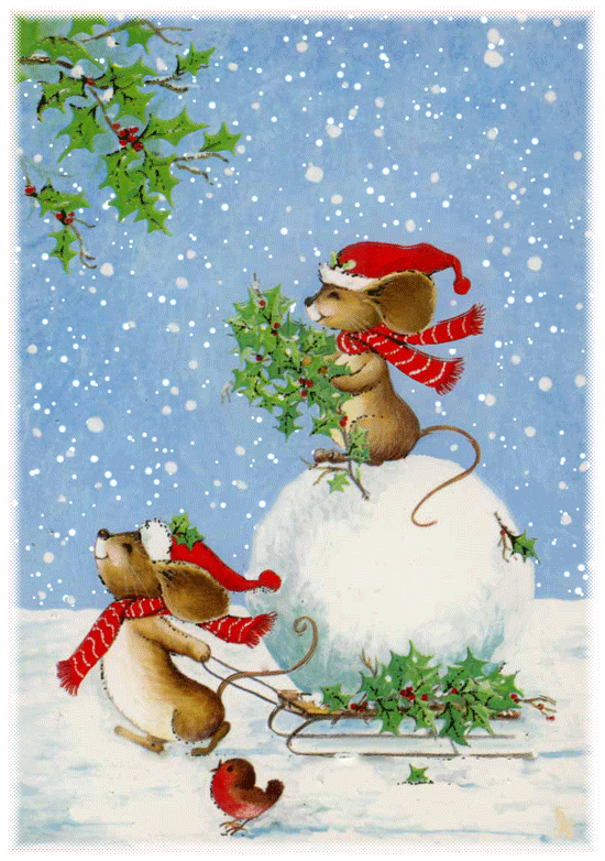 Мышки новогодние новогодние открытки С Новым годом Крысы