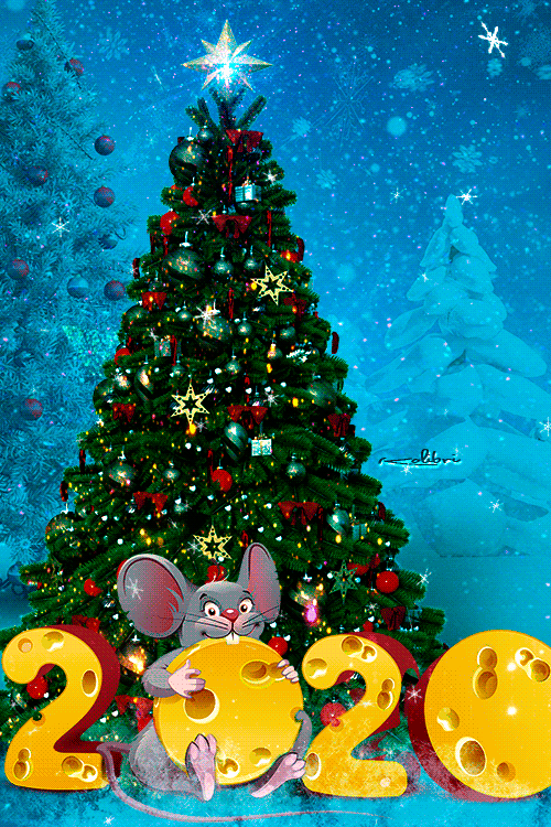 Год Металлической Крысы новогодние открытки С Новым годом Крысы